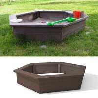 Sechseck-Sandkasten aus Recyclingkunststoff