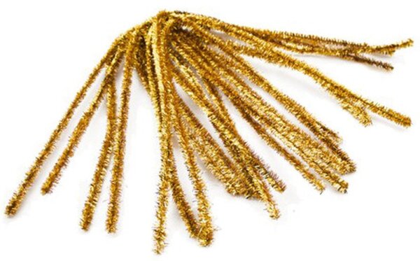 Pfeifenputzer gold 100er/Chenilledraht gold 858