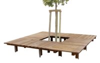Liegedeck aus 4 Elemente um Baum
