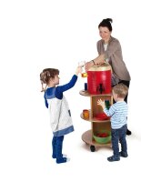 Getraenkewagen Buche Dekor mit Kindern
