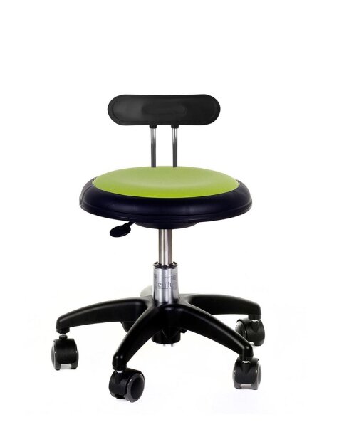 Rollhocker Maxi mit breiter Lehne - grün