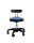 Rollhocker Maxi mit breiter Lehne - blau
