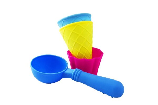Sandset Eis Sandspielzeug Tuete und Foermchen