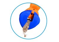 Greifer orange/blau