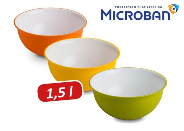 Schuessel 1,5l Microban® alle Farben