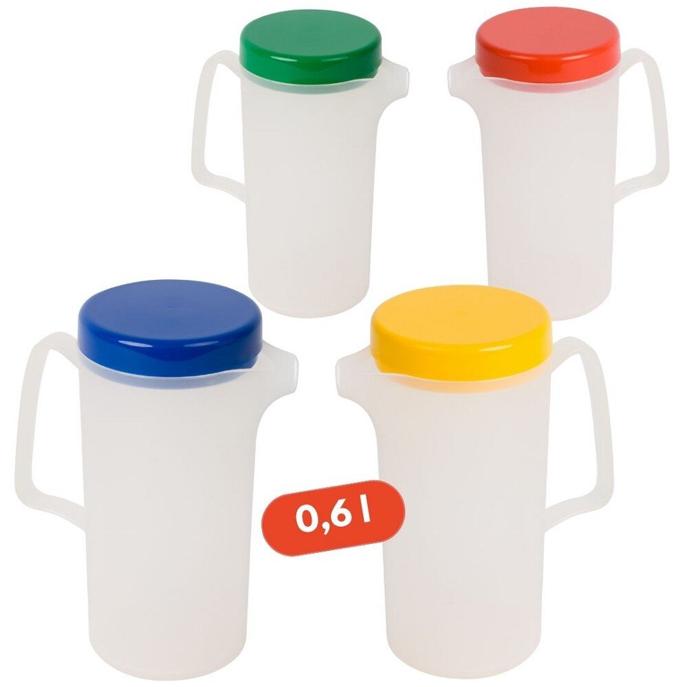 Kanne transparent mit Deckel 0,6l