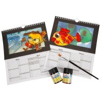 Bastelkalender Bild Kind + Fisch