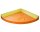 Kuschelecke Viertelkreis  Kunstleder orange - grün