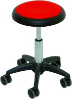 Rollhocker Midi ohne Rückenlehne rot