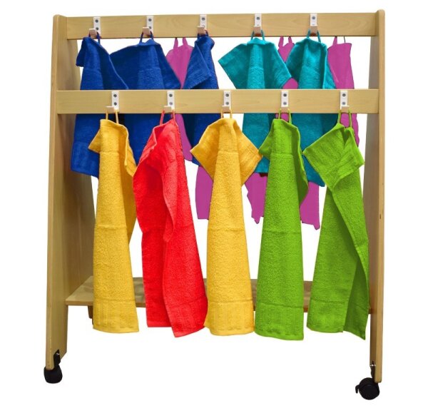 Handtuchwagen Produkt mit bunten Handtüchern