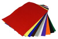Bastelfilz 10 Farben - selbstklebend - Filzbogen-Set -...
