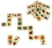Domino Weihnachten - Holzdomino, 28-tlg.