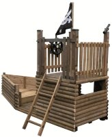 Spielschiff Piratenschiff Produkt seitlich hinten