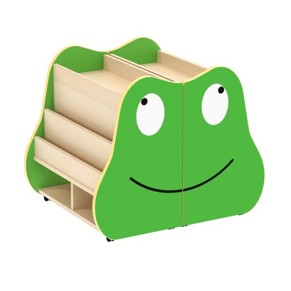 Buecherkiste Kindergarten Frosch seitlich