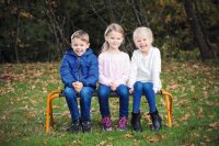 Klappbank mit Kindern