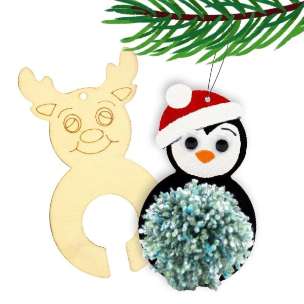 Pompon-Anhänger Weihnachten