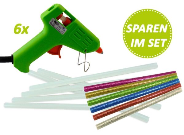 Sparset: Klebepistole, klein D 7 mm + Klebesticks