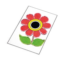 Stickkarton, bedruckt Beispiel Blume