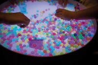 Sensorik Kügelchen bunt Leuchttisch