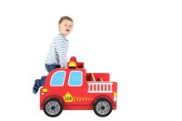 Buecherregal Feuerwehr mit Junge von Seite