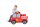 Buecherregal Feuerwehr Junge sitzt