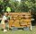 Outdoor Wasserwand Kind spielt