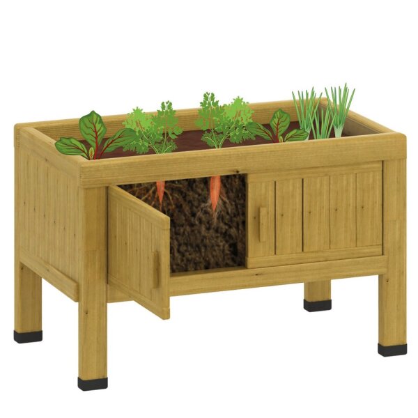 Outdoor Pflanzkasten mit Kind