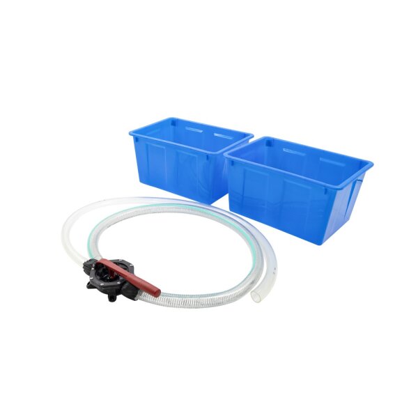 Pumpe mit 2 Kunststoffboxen