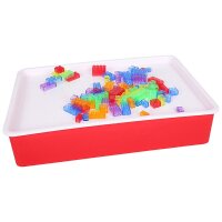 Transparente Klemmbausteine auf Leuchtbox