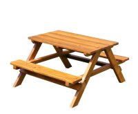 Outdoor Sitzgruppe gedeckter Tisch