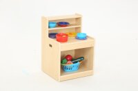Spielküche Owlaf Schrank gefüllt