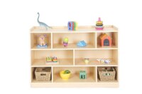 Regalschrank mit Rückwand gefüllt