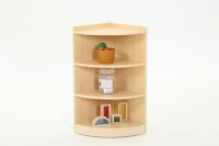 Raumteiler Regal Eckschrank gefüllt