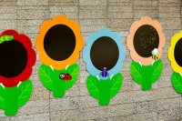 Blumen-Tafeln, In- und Outdoor, 5 Stück