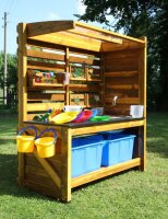 Outdoor Experimentierstation mit Pumpe
