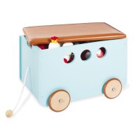 Spielzeugkiste mit Sitzdeckel, fahrbar