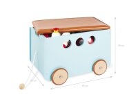 Spielzeugkiste mit Sitzdeckel, fahrbar