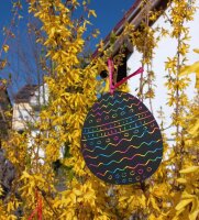 Kratzpapierset Ostern Bastelbeispiel Ei