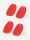 Boden-Schaukel-Stuhl, 4er Set, klein, rot