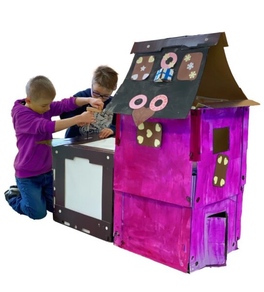 Bauset Karton 460-tlg. Konstruktionsspiel