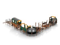 Eisenbahn mit Kriechtunnel Kletterwagen