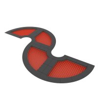 Jumpoo BodenTrampolin Kurve 4 Felder rot