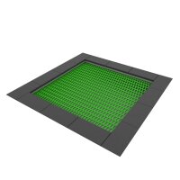 Jumpoo Boden Trampolin quadratisch 200 grün