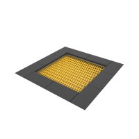 Jumpoo BodenTrampolin quadratisch 150 gelb