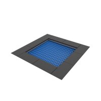 Jumpoo BodenTrampolin quadratisch 150 blau