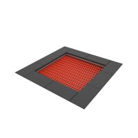 Jumpoo BodenTrampolin quadratisch 150 rot