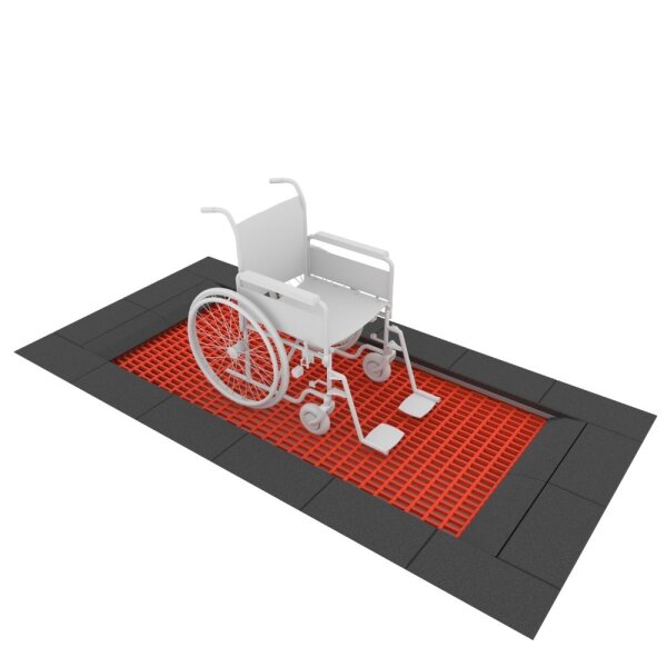 Jumpoo BodenTrampolin rechteckig rot