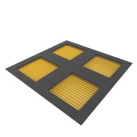 Jumpoo Boden Trampolin Quadrat 4 Felder gelb