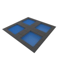 Jumpoo Boden Trampolin Quadrat 4 Felder blau