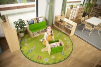 Rundteppich Blumenwiese kinder